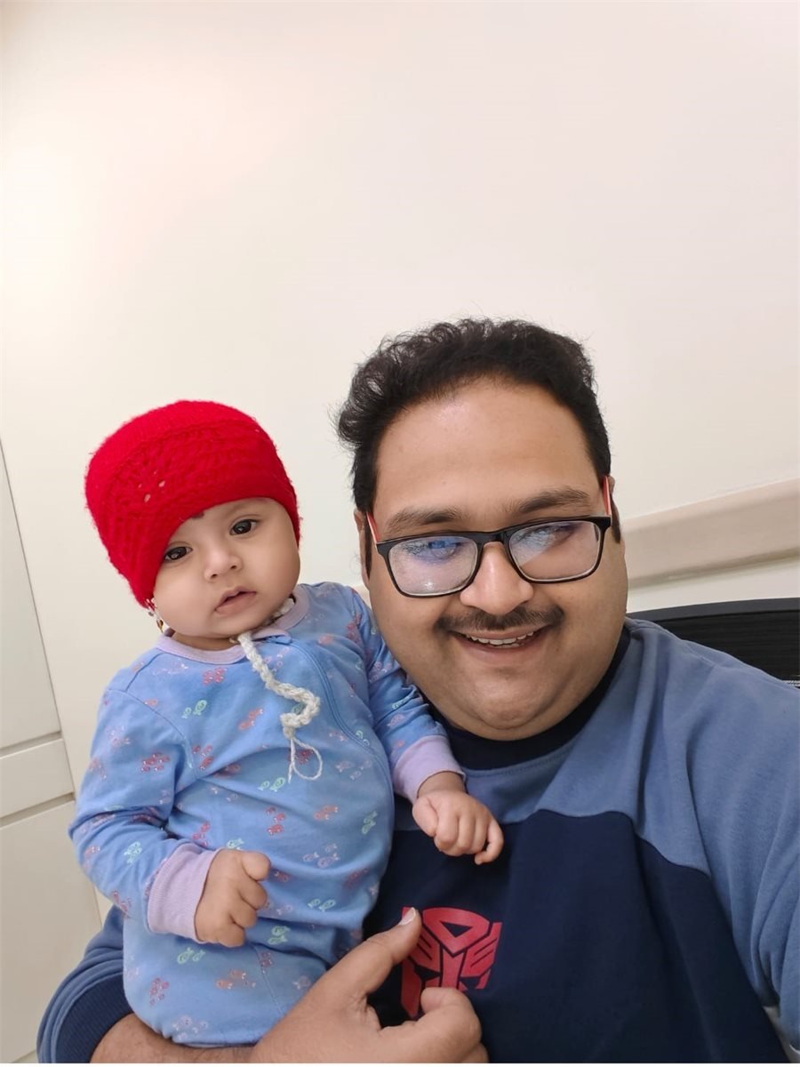 Dr. Saurodip Maity on a hospital round